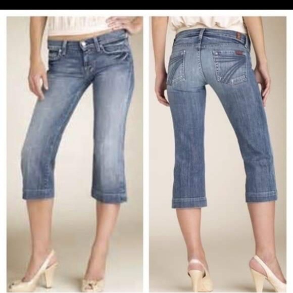 7 for All Mankind Dojo Crop Sz 25 - Picture 6 of 6